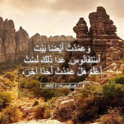 Picture 05 - ١ كورنثوس 1:16 AVD - وَعَمَّدْتُ أَيْضًا - Bible Verse Picture