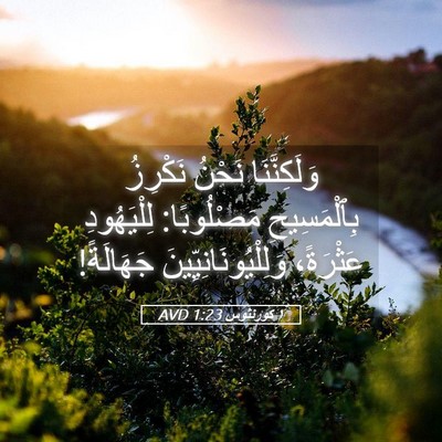 Picture 05 - ١ كورنثوس 1:23 AVD - وَلَكِنَّنَا نَحْنُ - Bible Verse Picture