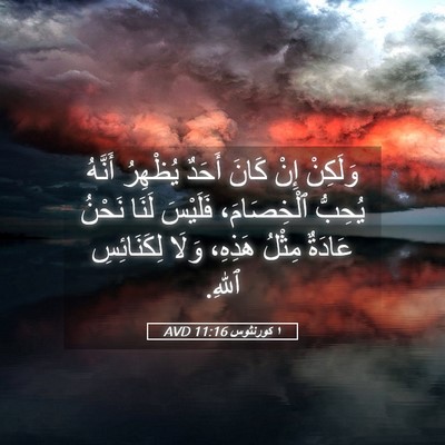 Picture 05 - ١ كورنثوس 11:16 AVD - وَلَكِنْ إِنْ كَانَ أَحَدٌ - Bible Verse Picture