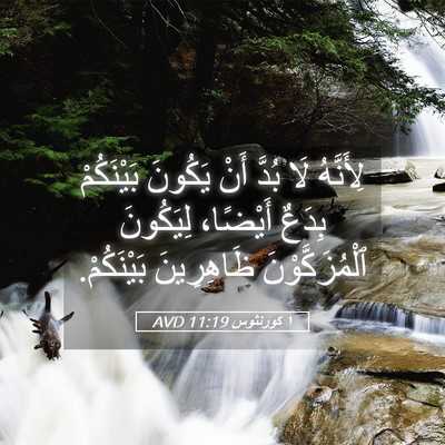 Picture 05 - ١ كورنثوس 11:19 AVD - لِأَنَّهُ لَا بُدَّ أَنْ - Bible Verse Picture