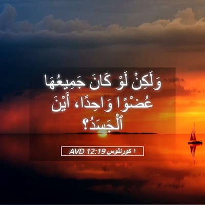 Picture 05 - ١ كورنثوس 12:19 AVD - وَلَكِنْ لَوْ كَانَ - Bible Verse Picture
