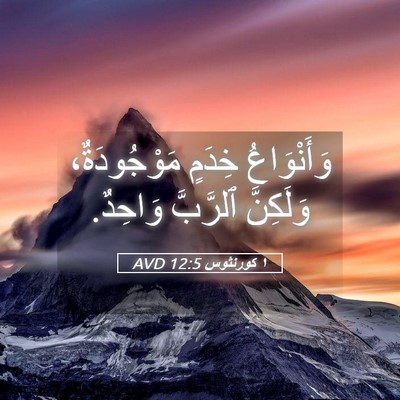 Picture 05 - ١ كورنثوس 12:5 AVD - وَأَنْوَاعُ خِدَمٍ - Bible Verse Picture