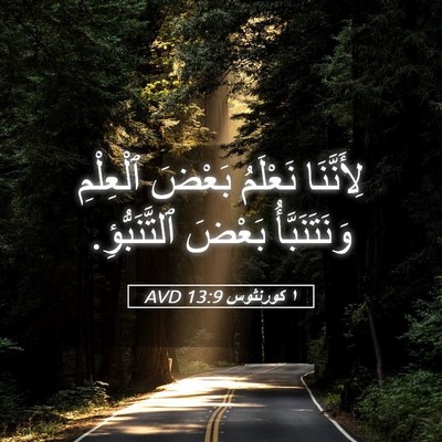 Picture 05 - ١ كورنثوس 13:9 AVD - لِأَنَّنَا نَعْلَمُ - Bible Verse Picture