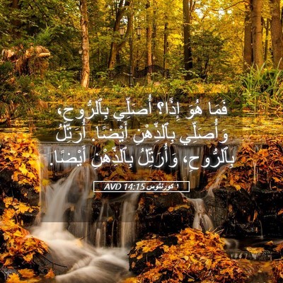 Picture 05 - ١ كورنثوس 14:15 AVD - فَمَا هُوَ إِذًا؟ أُصَلِّي - Bible Verse Picture