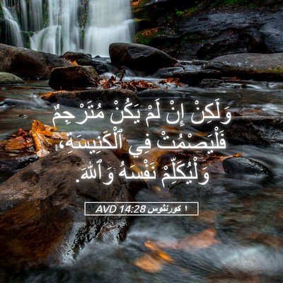 Picture 05 - ١ كورنثوس 14:28 AVD - وَلَكِنْ إِنْ لَمْ يَكُنْ - Bible Verse Picture