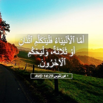 Picture 05 - ١ كورنثوس 14:29 AVD - أَمَّا ٱلْأَنْبِيَاءُ - Bible Verse Picture