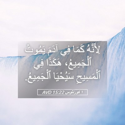 Picture 05 - ١ كورنثوس 15:22 AVD - لِأَنَّهُ كَمَا فِي آدَمَ - Bible Verse Picture
