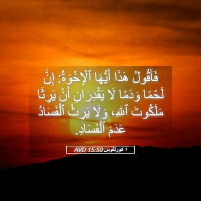 Picture 05 - ١ كورنثوس 15:50 AVD - فَأَقُولُ هَذَا أَيُّهَا - Bible Verse Picture