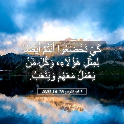 Picture 05 - ١ كورنثوس 16:16 AVD - كَيْ تَخْضَعُوا أَنْتُمْ - Bible Verse Picture
