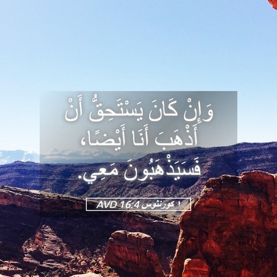 Picture 05 - ١ كورنثوس 16:4 AVD - وَإِنْ كَانَ يَسْتَحِقُّ - Bible Verse Picture