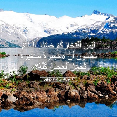 Picture 05 - ١ كورنثوس 5:6 AVD - لَيْسَ ٱفْتِخَارُكُمْ - Bible Verse Picture