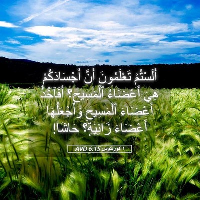Picture 05 - ١ كورنثوس 6:15 AVD - أَلَسْتُمْ تَعْلَمُونَ - Bible Verse Picture