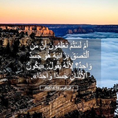 Picture 05 - ١ كورنثوس 6:16 AVD - أَمْ لَسْتُمْ تَعْلَمُونَ - Bible Verse Picture