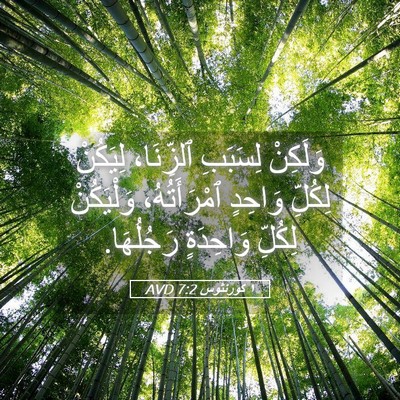 Picture 05 - ١ كورنثوس 7:2 AVD - وَلَكِنْ لِسَبَبِ - Bible Verse Picture