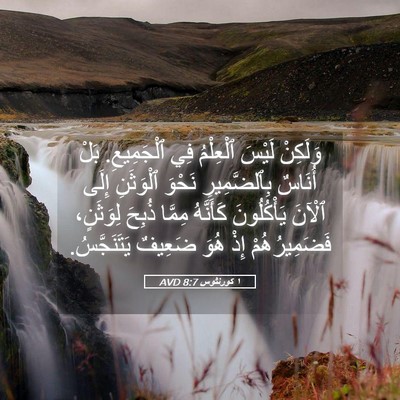 Picture 05 - ١ كورنثوس 8:7 AVD - وَلَكِنْ لَيْسَ ٱلْعِلْمُ - Bible Verse Picture