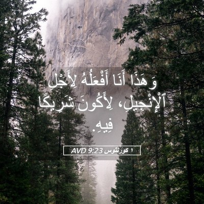 Picture 05 - ١ كورنثوس 9:23 AVD - وَهَذَا أَنَا أَفْعَلُهُ - Bible Verse Picture