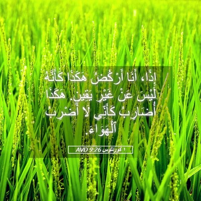 Picture 05 - ١ كورنثوس 9:26 AVD - إِذًا، أَنَا أَرْكُضُ - Bible Verse Picture