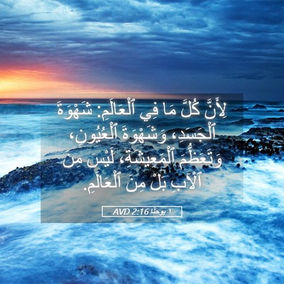 Picture 05 - ١ يوحنَّا 2:16 AVD - لِأَنَّ كُلَّ مَا فِي - Bible Verse Picture