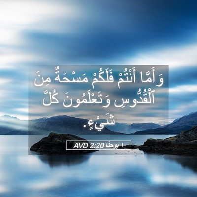 Picture 05 - ١ يوحنَّا 2:20 AVD - وَأَمَّا أَنْتُمْ - Bible Verse Picture