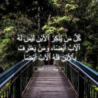 Picture 05 - ١ يوحنَّا 2:23 AVD - كُلُّ مَنْ يُنْكِرُ - Bible Verse Picture