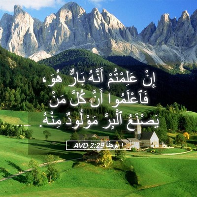 Picture 05 - ١ يوحنَّا 2:29 AVD - إِنْ عَلِمْتُمْ أَنَّهُ - Bible Verse Picture