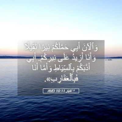 Picture 05 - ٢ أخبار 10:11 AVD - وَٱلْآنَ أَبِي - Bible Verse Picture