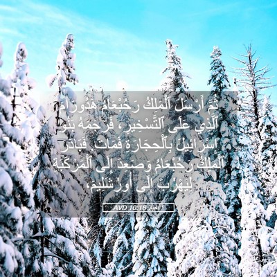 Picture 05 - ٢ أخبار 10:18 AVD - ثُمَّ أَرْسَلَ ٱلْمَلِكُ - Bible Verse Picture