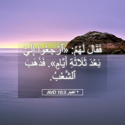Picture 05 - ٢ أخبار 10:5 AVD - فَقَالَ لَهُمُ: «ٱرْجِعُوا - Bible Verse Picture