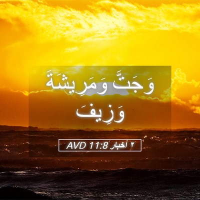 Picture 05 - ٢ أخبار 11:8 AVD - وَجَتَّ وَمَرِيشَةَ - Bible Verse Picture