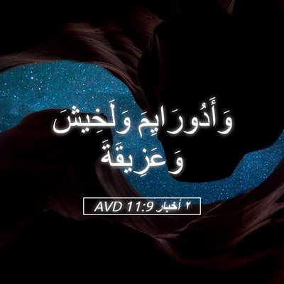 Picture 05 - ٢ أخبار 11:9 AVD - وَأَدُورَايِمَ وَلَخِيشَ - Bible Verse Picture