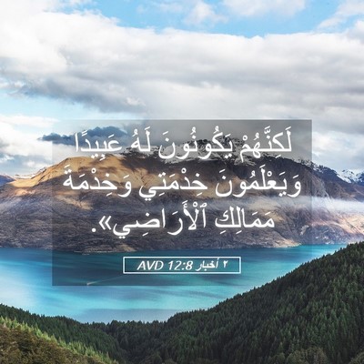 Picture 05 - ٢ أخبار 12:8 AVD - لَكِنَّهُمْ يَكُونُونَ - Bible Verse Picture