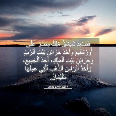 Picture 05 - ٢ أخبار 12:9 AVD - فَصَعِدَ شِيشَقُ مَلِكُ - Bible Verse Picture