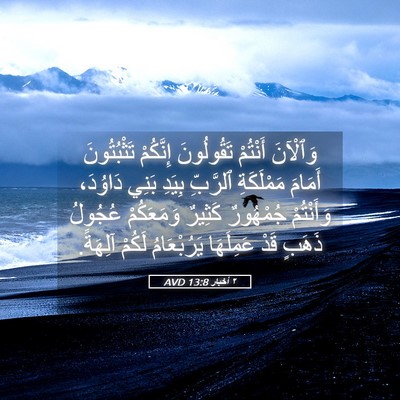 Picture 05 - ٢ أخبار 13:8 AVD - وَٱلْآنَ أَنْتُمْ - Bible Verse Picture