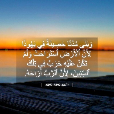 Picture 05 - ٢ أخبار 14:6 AVD - وَبَنَى مُدُنًا حَصِينَةً - Bible Verse Picture