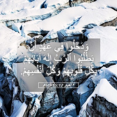 Picture 05 - ٢ أخبار 15:12 AVD - وَدَخَلُوا فِي عَهْدٍ أَنْ - Bible Verse Picture