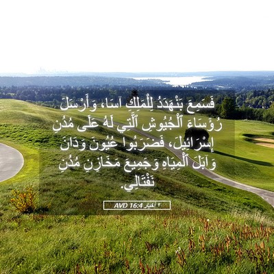 Picture 05 - ٢ أخبار 16:4 AVD - فَسَمِعَ بَنْهَدَدُ - Bible Verse Picture
