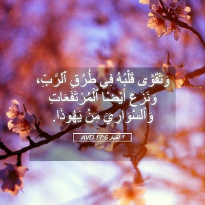Picture 05 - ٢ أخبار 17:6 AVD - وَتَقَوَّى قَلْبُهُ فِي - Bible Verse Picture