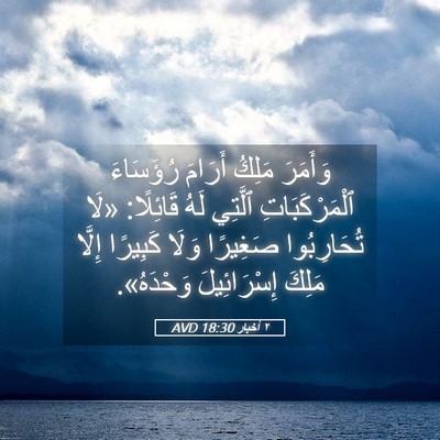 Picture 05 - ٢ أخبار 18:30 AVD - وَأَمَرَ مَلِكُ أَرَامَ - Bible Verse Picture