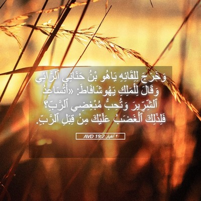 Picture 05 - ٢ أخبار 19:2 AVD - وَخَرَجَ لِلِقَائِهِ - Bible Verse Picture