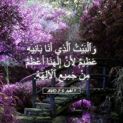 Picture 05 - ٢ أخبار 2:5 AVD - وَٱلْبَيْتُ ٱلَّذِي أَنَا - Bible Verse Picture