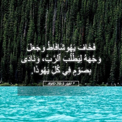 Picture 05 - ٢ أخبار 20:3 AVD - فَخَافَ يَهُوشَافَاطُ - Bible Verse Picture