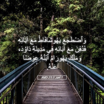 Picture 05 - ٢ أخبار 21:1 AVD - وَٱضْطَجَعَ يَهُوشَافَاطُ - Bible Verse Picture