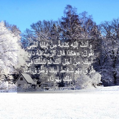 Picture 05 - ٢ أخبار 21:12 AVD - وَأَتَتْ إِلَيْهِ - Bible Verse Picture