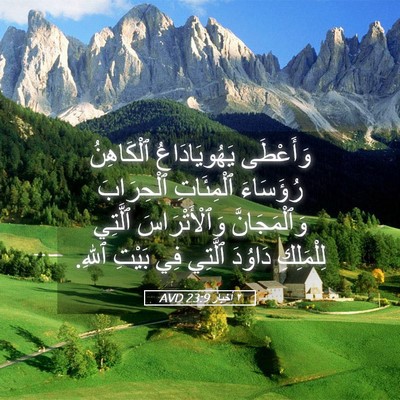Picture 05 - ٢ أخبار 23:9 AVD - وَأَعْطَى يَهُويَادَاعُ - Bible Verse Picture