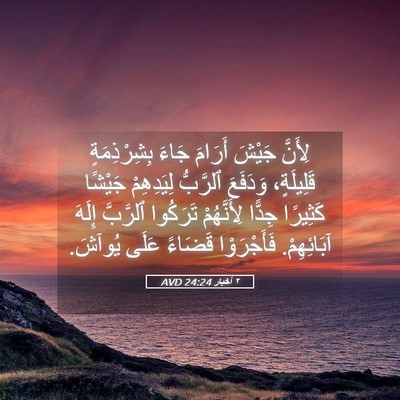 Picture 05 - ٢ أخبار 24:24 AVD - لِأَنَّ جَيْشَ أَرَامَ - Bible Verse Picture
