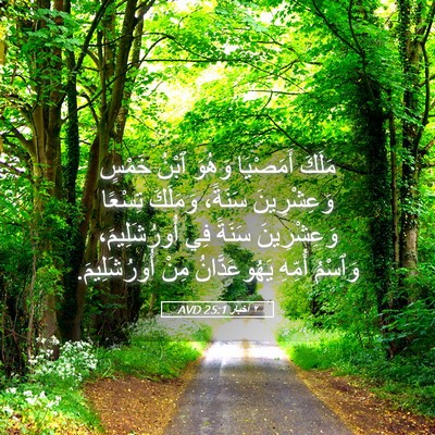 Picture 05 - ٢ أخبار 25:1 AVD - مَلَكَ أَمَصْيَا وَهُوَ - Bible Verse Picture