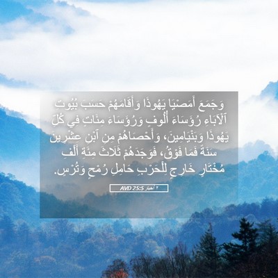 Picture 05 - ٢ أخبار 25:5 AVD - وَجَمَعَ أَمَصْيَا - Bible Verse Picture