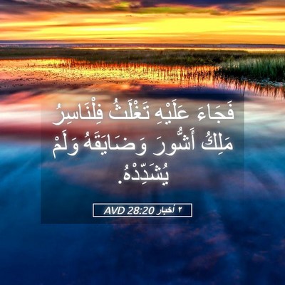 Picture 05 - ٢ أخبار 28:20 AVD - فَجَاءَ عَلَيْهِ تَغْلَثُ - Bible Verse Picture