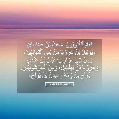 Picture 05 - ٢ أخبار 29:12 AVD - فَقَامَ ٱللَّاوِيُّونَ: - Bible Verse Picture