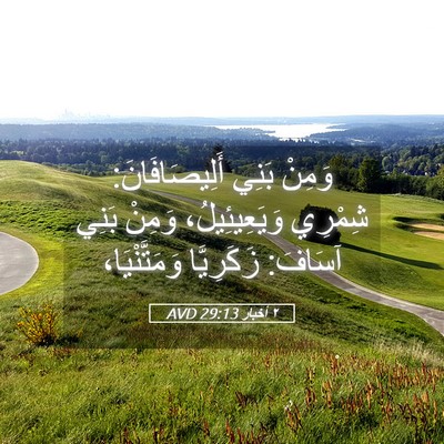 Picture 05 - ٢ أخبار 29:13 AVD - وَمِنْ بَنِي - Bible Verse Picture